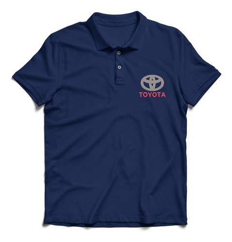 Remera Polo Chomba Hombre Caballero Bordada Logo Toyota 