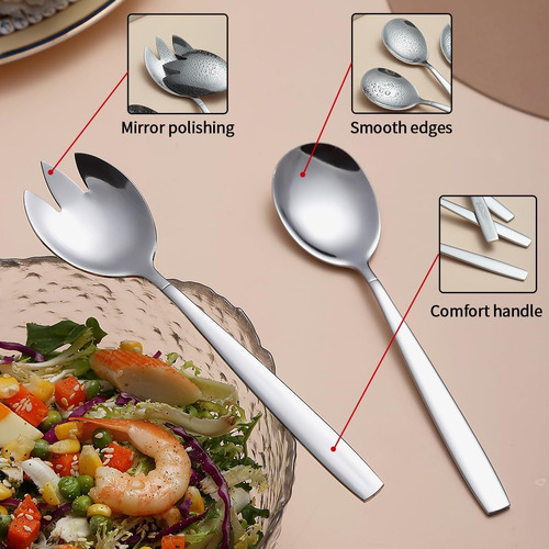 Juego De Servidor De Ensalada De 4 Piezas, Juego De Servir D