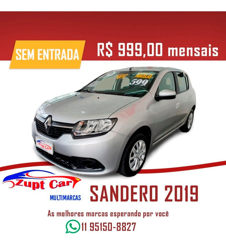 Sandero Expression 2019 Sem Entrada Oportunidade 99 Uber