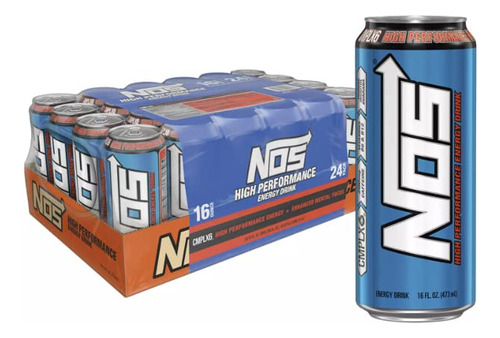 Nos Bebida Energética De Alto Rendimiento Latas De 16 Oz, Pa