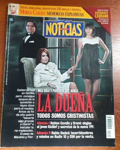 Revista Noticias 5 De Mayo De 2012 Cristina La Dueña 