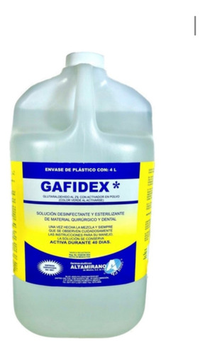 Gafidex Solución Esterilizante Glutaraldehido Al 2% 4lts