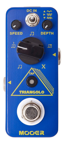 Mooer Triangolo Pedal De Trémolo Digital Color Azul