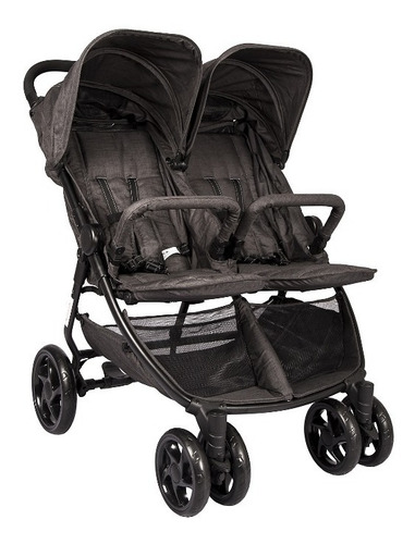 Imagen 3 de 5 de Coche Gemelar Doble Ebaby Con Cubrepies + Forro De Lluvia