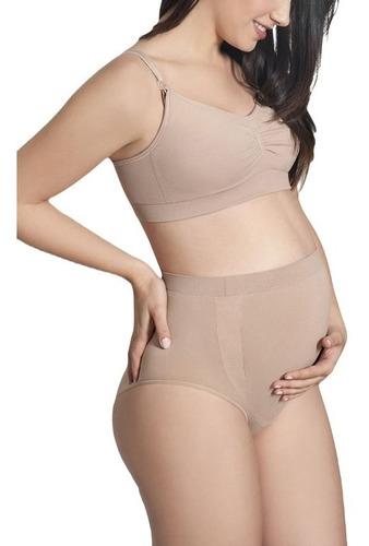 Trusa Bombacha Maternal Con Faja Microfibra Mora 1620