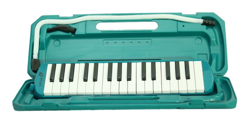 Melodica De 32 Teclas Estuche Riguido Verde, Vitale Qm32-gr