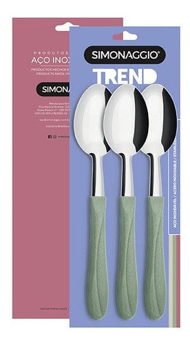 Set X3 Cucharas Trend De Simonaggio - Varios Colores