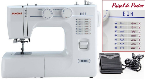 Janome 2008s Com Pasador De Linha 110v E 220v