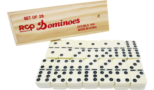 Más Vendido: Dominó Clásico Caja Madera Tamaño Grande 28pcs