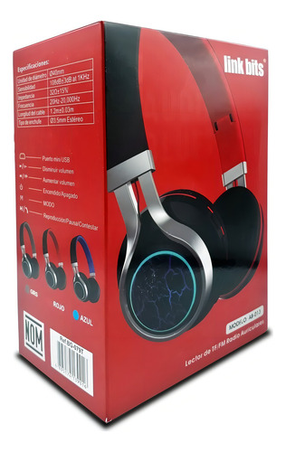 Diadema Bluetooth Manos Libres Bg079t Full Color Negro