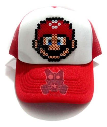 Gorra Cara Super Mario Bros - Pixel Art 3d Retro