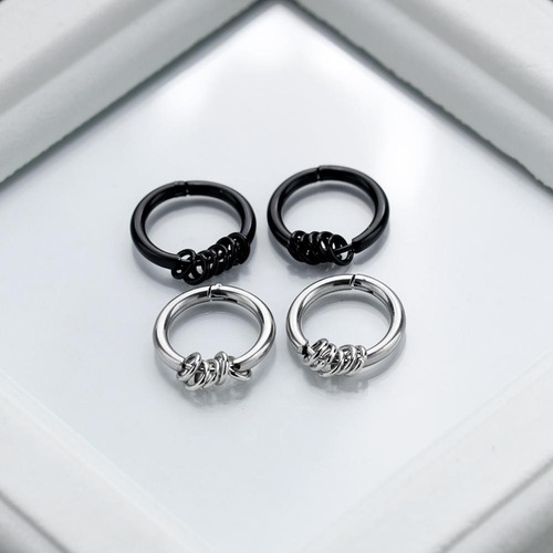Imagen 8 de 9 de Aros Hombre Aritos Argollas Piercing De Acero Quirúrgico