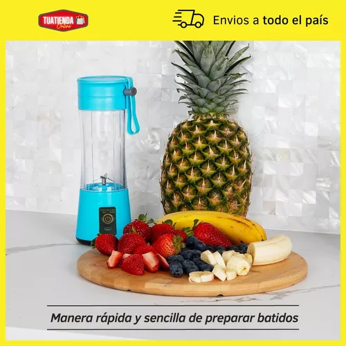 1 Licuadora Portátil De 380 Ml Con 6 Cuchillas Recargable Con Usb, Licuadora  De Tamaño Personal Para Batidos Y Malteadas, Taza De Viaje Para Jugos De  Frutas Y Verduras, Shaker Para Proteína