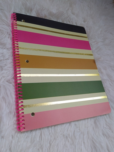 Cuaderno O Libreta De Rayas Con Dorado