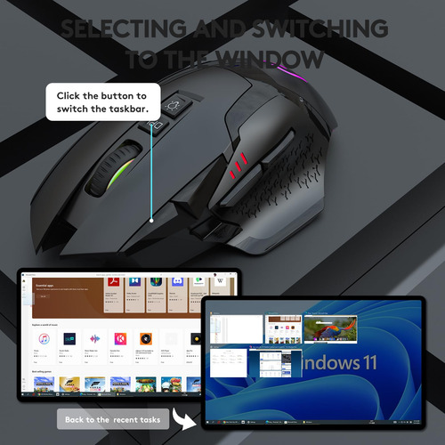 Ratón Bluetooth Inalámbrico Nyiefada Recargable Con Soporte