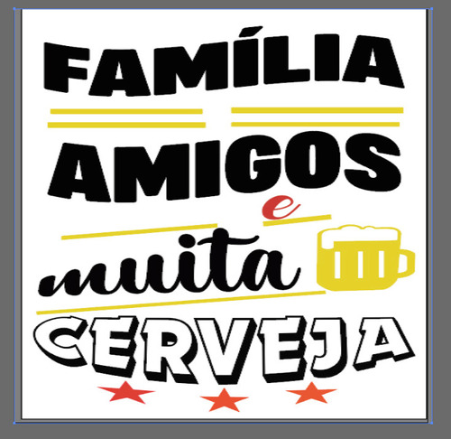 Adesivo Decorativo Tambor  Familia  Amigos Cerveja 40x60cm