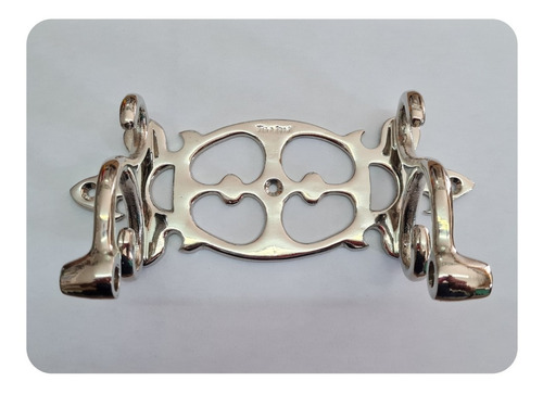 Imagen 3 de 10 de Porta Rollo Papel Higiénico Bronce Cromado Vintage Antiguo