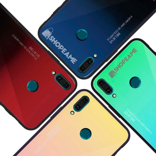 Funda Huawei P Smart Y6 Y7 Y9 2019 Cristal Case Aurora Lujo