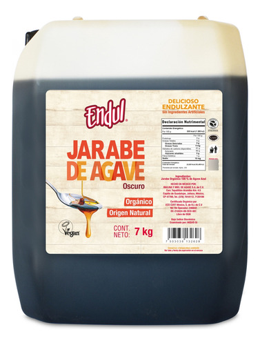 Jarabe De Agave Orgánico 7 Kg Oscuro, Endul