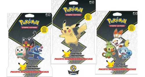 Blister Gigante de Parceiros Iniciais - Pikachu e das regiões - Galar -  Alola - Kalos - Unova - Pokémon TCG - Oficial Copag