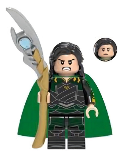 Boneco Blocos De Montar Angry Loki Thor
