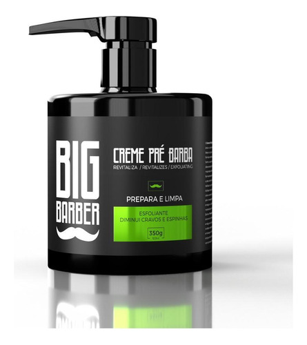Kit Creme Pré E Pós Barba Hidratante Pente Duplo Big Barber