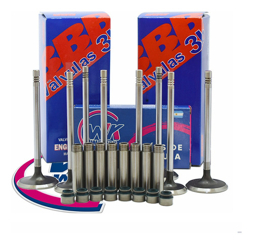 Kit Guia 6mm + Valvula 3b Chevrolet Agile Corsa Onix 1.4 8v