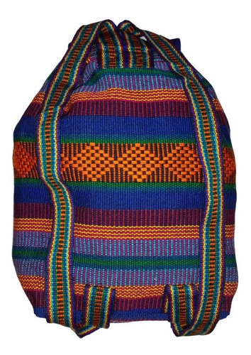 Mochila Tejida Tipo Artesanal, Mxliz-001, 1 Pza, 10kg, Azul/