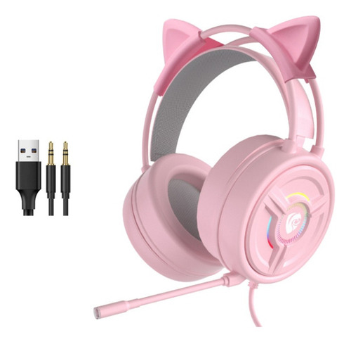 Auriculares Pantsan Con Micrófono, Color: Oreja De Gato Rosa