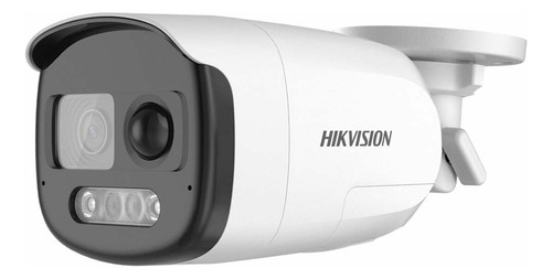 Hikvision Cámara de Seguridad Metalica Tipo Bala TURBOHD 2 MP Micrófono Integrado Tecnología ColorVu para Imagen a Color 24/7 Protección IP67 Para Uso Exterior Sensor PIR + Sirena y Salida de Audio