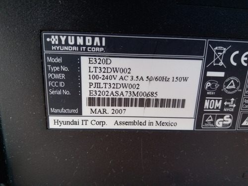 Imagen 1 de 3 de Tv Hyundai E320d Para Repuestos