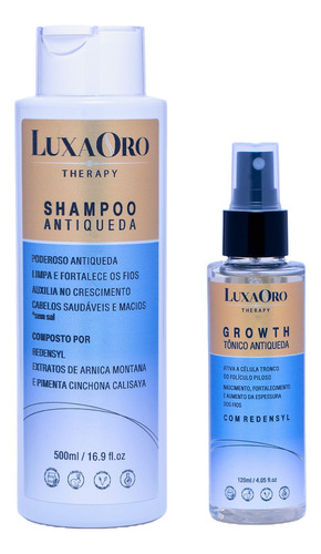 Kit Terapia Antiqueda Shampoo 500ml + Tônico 120ml Redensyl