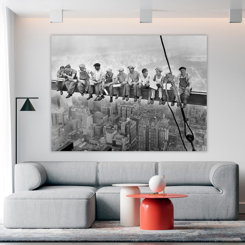 Cuadro Foto Obreros Empire State Rockefeller 140x103cm