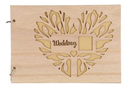 Wj Libro De Visitas, Innovador Álbum De Boda De Madera,
