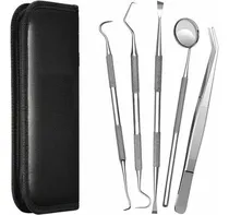 Comprar Set 5 De Herramientas Higiene Bucal Dentista Espejo Pinza