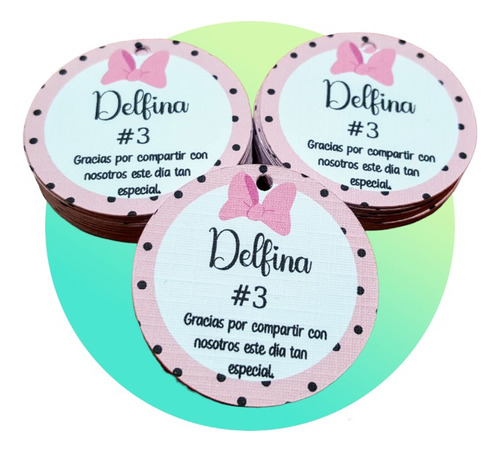 Tags Etiquetas Personalizadas Circulares Con Logo 5cm X 20