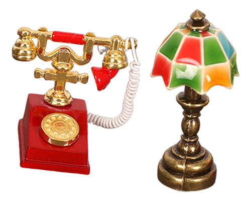 Lámpara En Miniatura Para Casa De Muñecas Y Multicolor