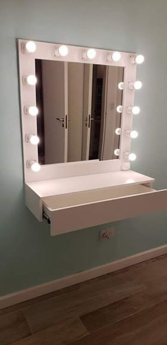 Espejos De Maquillaje 70 X 60 Con 7 Luces Led. Transportable O Colgar Camerinos,estilo Hollywood, Makeup Todoespejos