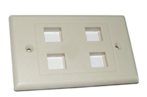 Faceplate 1, 2 O 4 Puertos Rj45 Glc P/ Cat5 Y Cat6