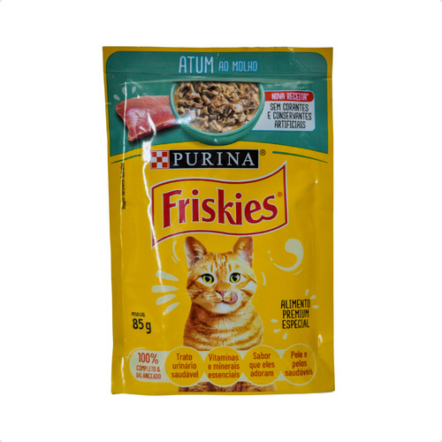 Kit 30 Friskies Sachês Ração Umida 2 Sabores Atum E Peixe Branco | Lojão Do Ferro