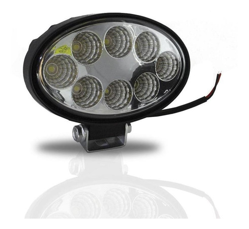 Kit 4 Farol De Milha Auxiliar Oval 8 Led 6000k Lente Branca