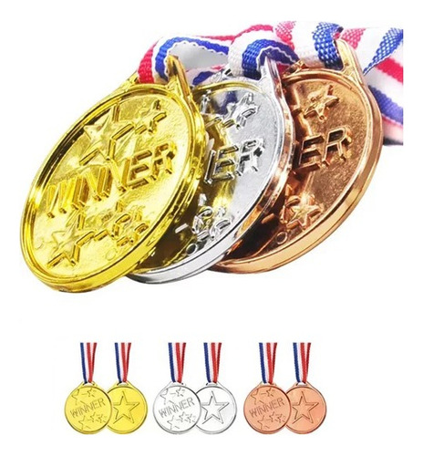 Medallas Deportivas De Oro/plata/bronce P/ganadores 30 Pzs.