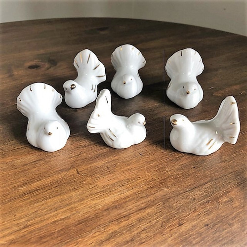 Kit 16 Pombinhas De Porcelana 5cm
