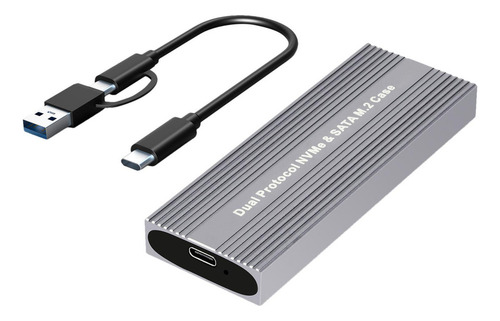 F Caja M.2 Usb C Adaptador Usb M2 Nvme Adaptador De Doble