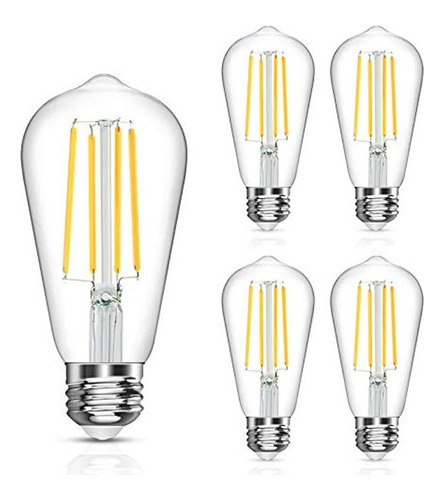 Bombilla Led Edison Vintage, 6w, Equivalente A 60w, Luz Diur