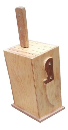 Porta Cuchillos O Cuchillero De Madera