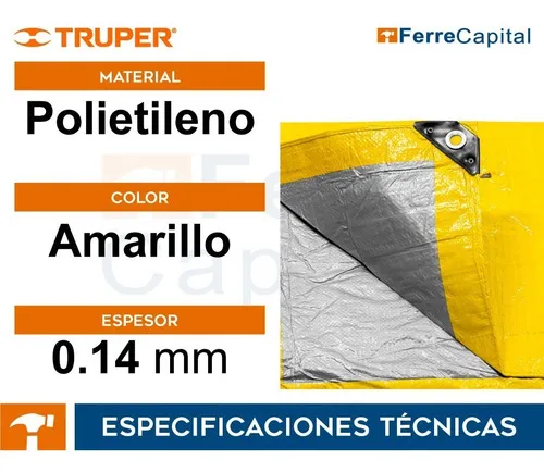 Lona 4 X 6 M, Amarilla, Pretul Pretul 23743 Color Amarillo