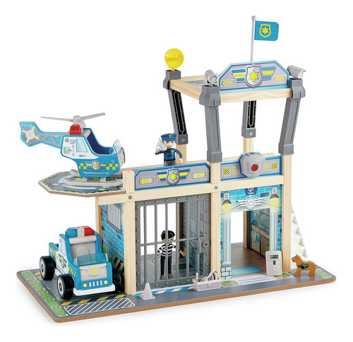 Hape Metro Police Station Play Toy Set Con Sonidos Y Luces