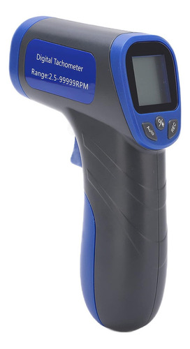Tacómetro digital, tacómetro láser portátil, medidor de revoluciones (rango de medición de 2,5 a 99999 rpm) con pantalla LCD retroiluminada para torno de máquinas de motor