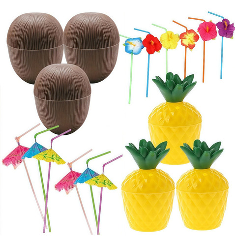 A 6 Tazas De Coco, Tazas De Piña, Tazas Para Fiestas En La